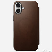 Modern Leather Folio - iPhone 16 Plus | Brown | Nomad Leather