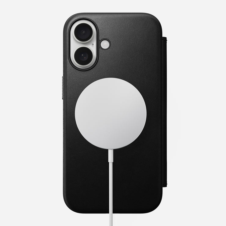 Modern Leather Folio - iPhone 16 | Black | Nomad Leather