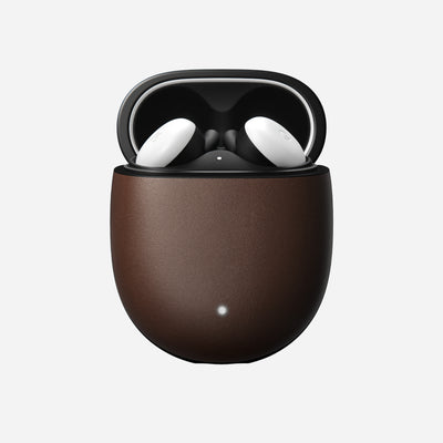 Open Box /// Modern Leather Case - Pixel Buds | Rustic Brown | Horween