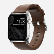 Modern Band - 45mm | Silver Hardware | Brown | Nomad Leather