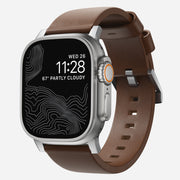 Modern Band - 46mm/49mm | Silver Hardware | Brown | Nomad Leather