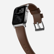 Modern Band - 46mm/49mm | Silver Hardware | Brown | Nomad Leather