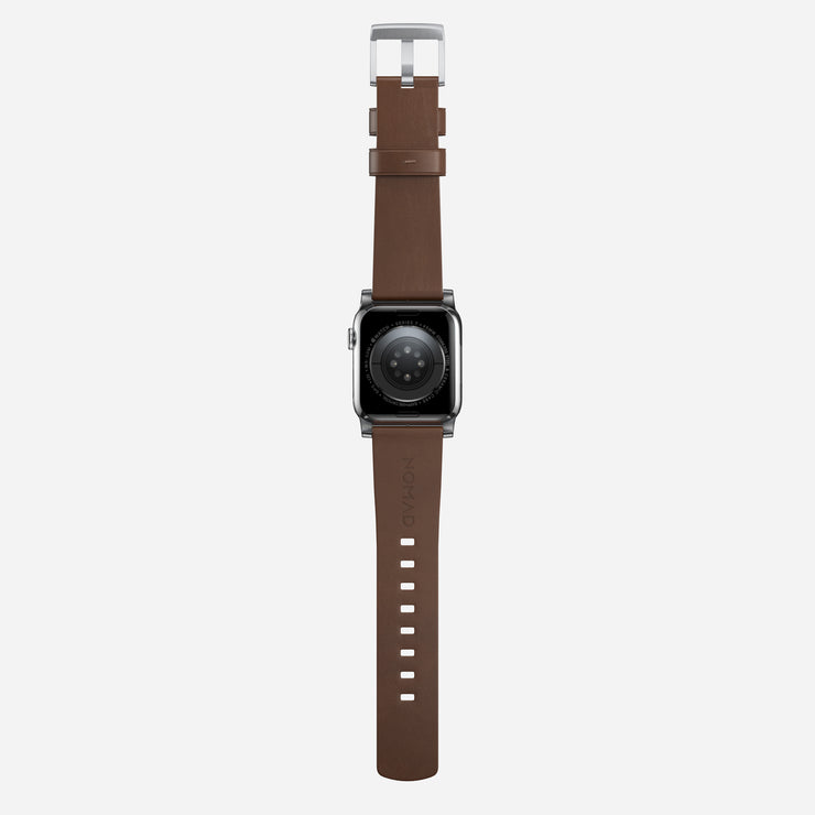 Modern Band - 45mm | Silver Hardware | Brown | Nomad Leather