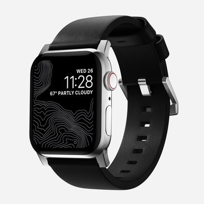 Open Box /// Modern Band - 46mm/49mm | Silver Hardware | Black | Nomad Leather