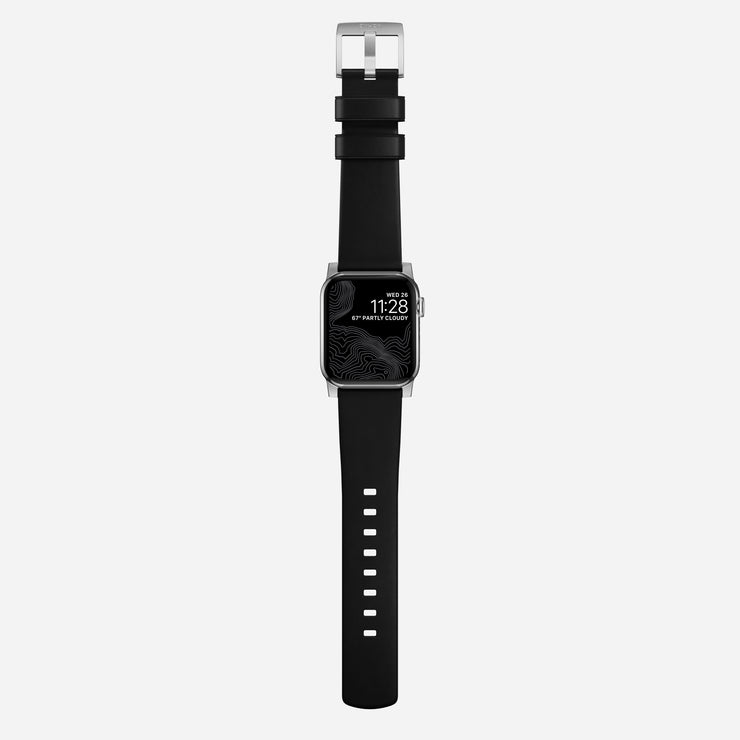 Modern Band - 45mm | Silver Hardware | Black | Nomad Leather