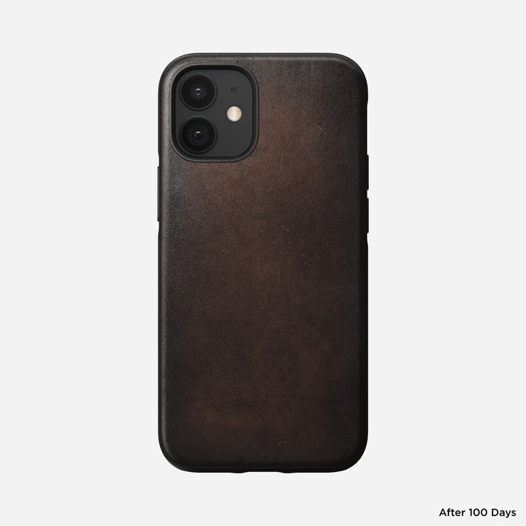 Modern Leather Case - iPhone 12 mini | Rustic Brown | Horween | Non-Magsafe