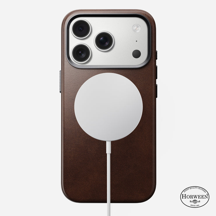 Traditional Leather Case - iPhone 17 Pro | Rustic Brown | Horween