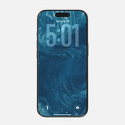 The Nomad Screen Protector for iPhone 17 Pro features a large, scratch-resistant display showing 5:01 and Wed Jul 18 on a blue swirl background, with flashlight and camera icons at the bottom.