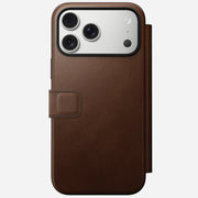 Brown phone case with a white background