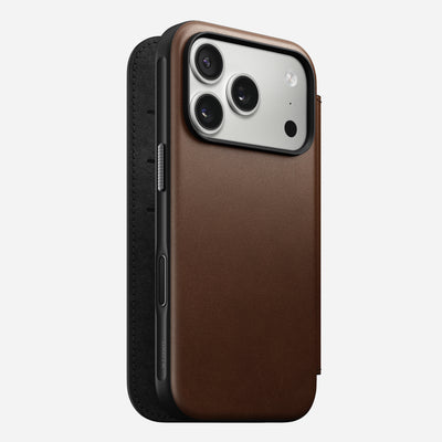 Modern Leather Folio - iPhone 17 Pro | Brown | Nomad Leather