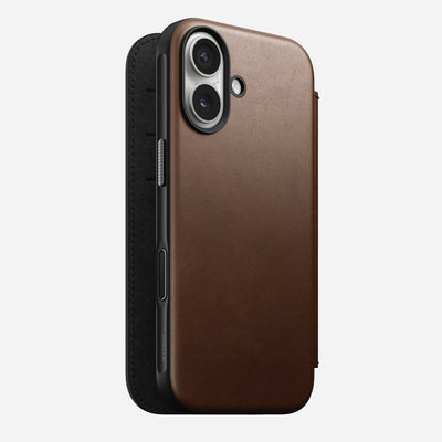Modern Leather Folio - iPhone 17 | Brown | Nomad Leather