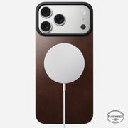 Magnetic Leather Back - iPhone 17 Pro Max | Rustic Brown | Horween | MagSafe
