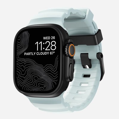 Rocky Point Band - 46mm/49mm | Icy Blue Glow | Black Hardware