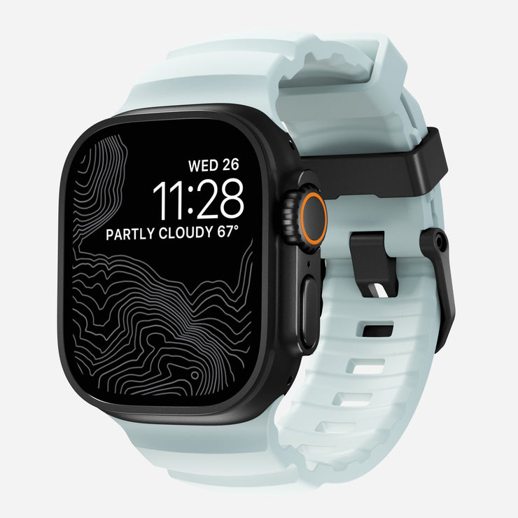 Rocky Point Band - 46mm/49mm | Icy Blue Glow | Black Hardware