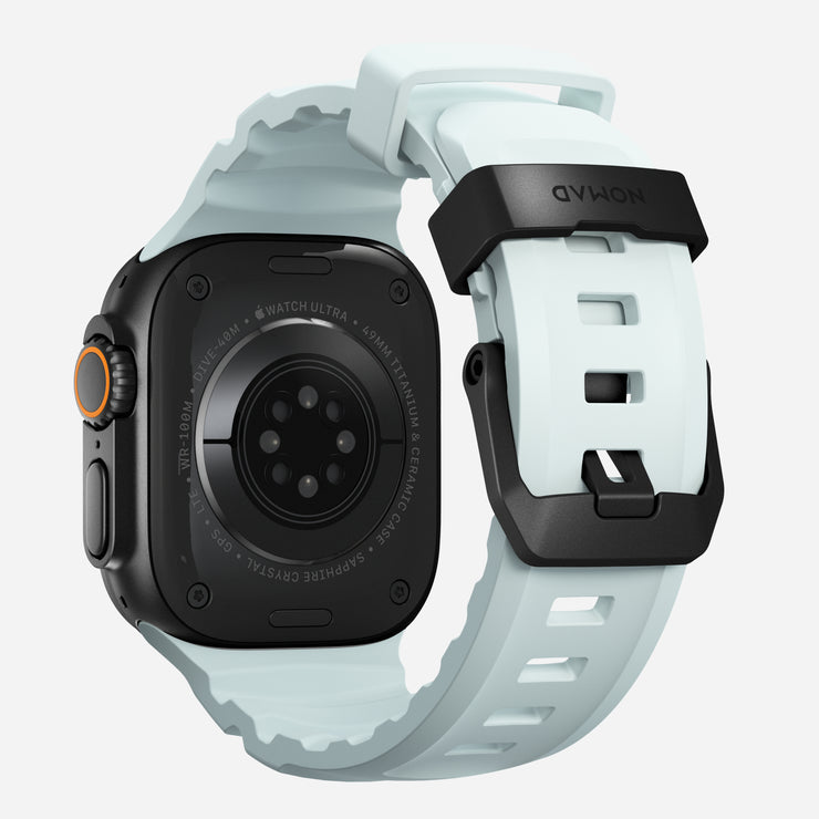 Rocky Point Band - 46mm/49mm | Icy Blue Glow | Black Hardware