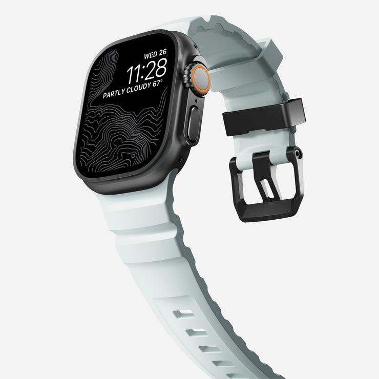 Rocky Point Band - 46mm/49mm | Icy Blue Glow | Black Hardware