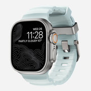 Rocky Point Band - 46mm/49mm | Icy Blue Glow | Natural Hardware