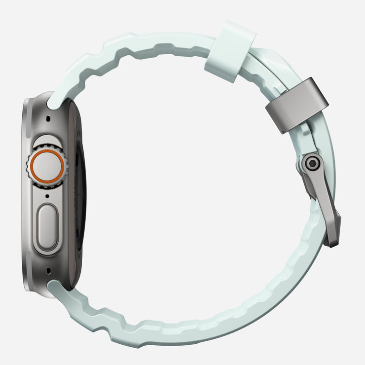 Rocky Point Band - 46mm/49mm | Icy Blue Glow | Natural Hardware