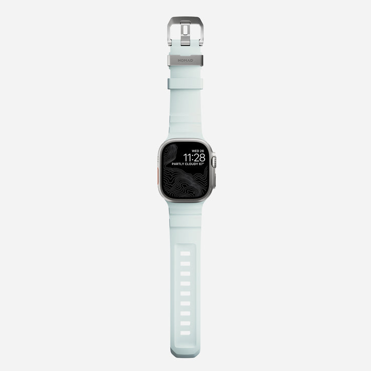 Rocky Point Band - 46mm/49mm | Icy Blue Glow | Black Hardware