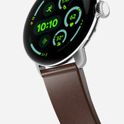 Active Band Pro - Pixel Watch | 45mm | Silver Hardware | Horween Brown