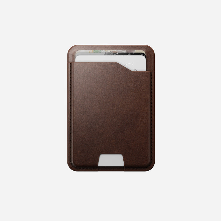 Leather Mag Wallet with Find My Tracking - Rustic Brown | Horween