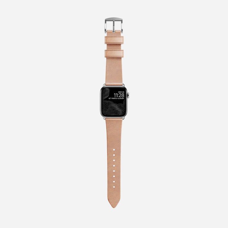 Modern Slim Band - 41mm/42mm | Silver Hardware | Natural | Horween | Legacy