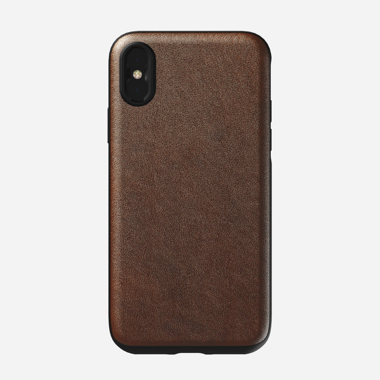 Modern Leather Case - iPhone X / XS | Rustic Brown | Horween | Moment | V2