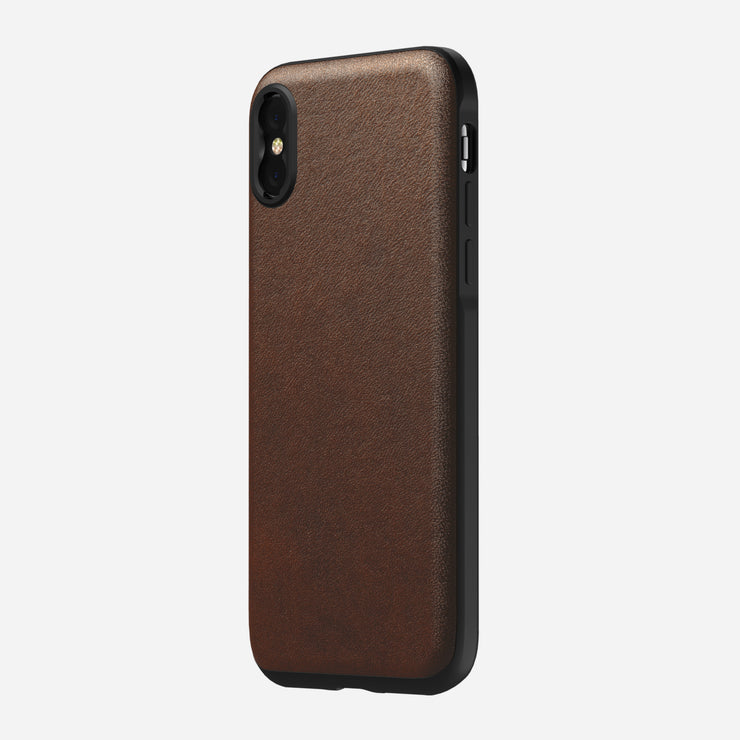 Modern Leather Case - iPhone X / XS | Rustic Brown | Horween | Moment | V2