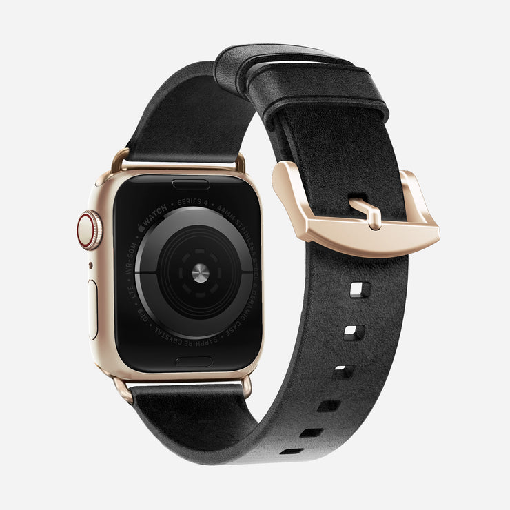 Modern Slim Band - 41mm/42mm | Gold Hardware | Black | Horween | Legacy