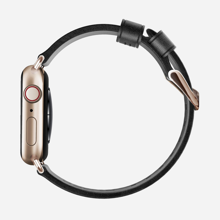 Modern Slim Band - 41mm/42mm | Gold Hardware | Black | Horween | Legacy
