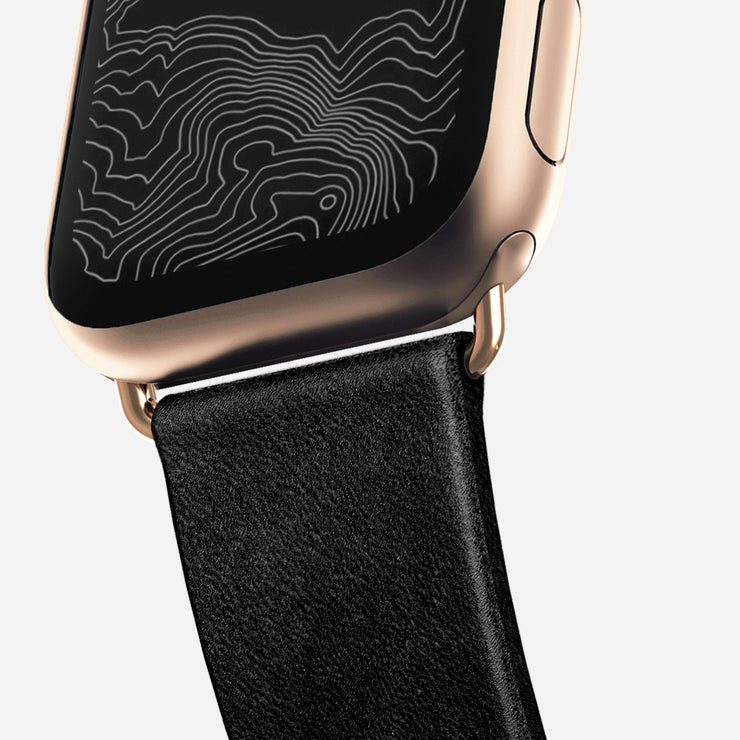 Modern Slim Band - 41mm/42mm | Gold Hardware | Black | Horween | Legacy