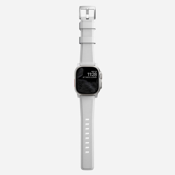 Rugged Band - 46mm/49mm | White | Silver Hardware