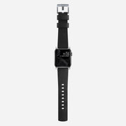 Active Band - 45mm | Silver Hardware | Black Active Leather