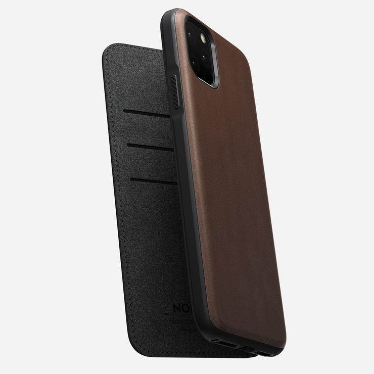 Modern Leather Folio - iPhone 11 Pro Max | Rustic Brown | Horween