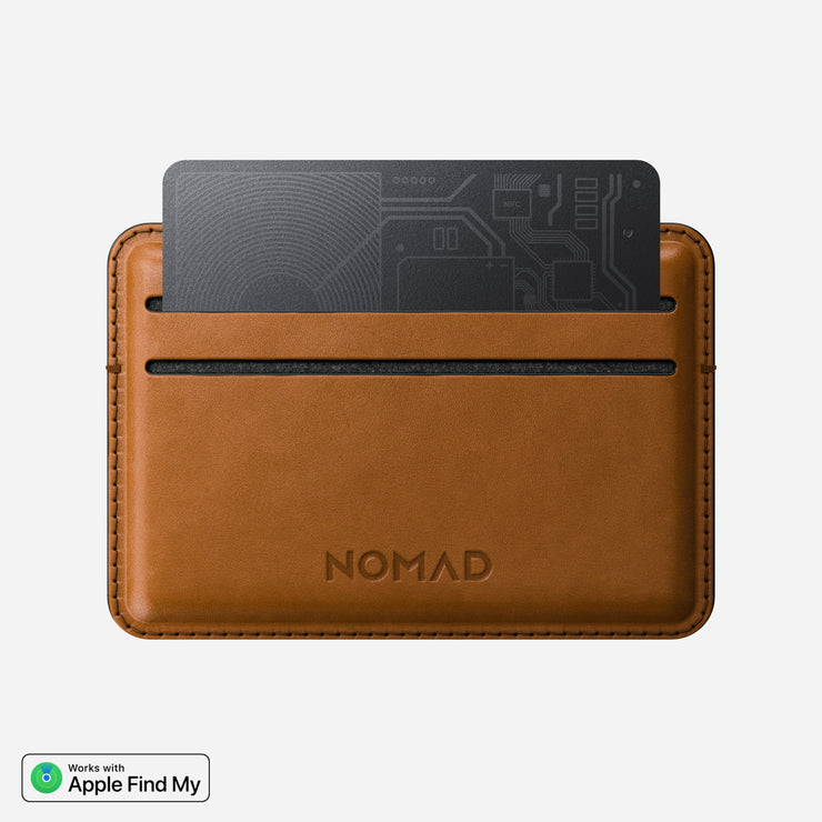 Card Wallet - English Tan | Nomad Leather | Find My