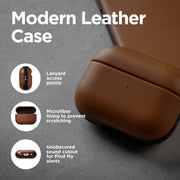 Modern Leather Case - Airpods Pro (2nd gen) | English Tan-C | Nomad Leather