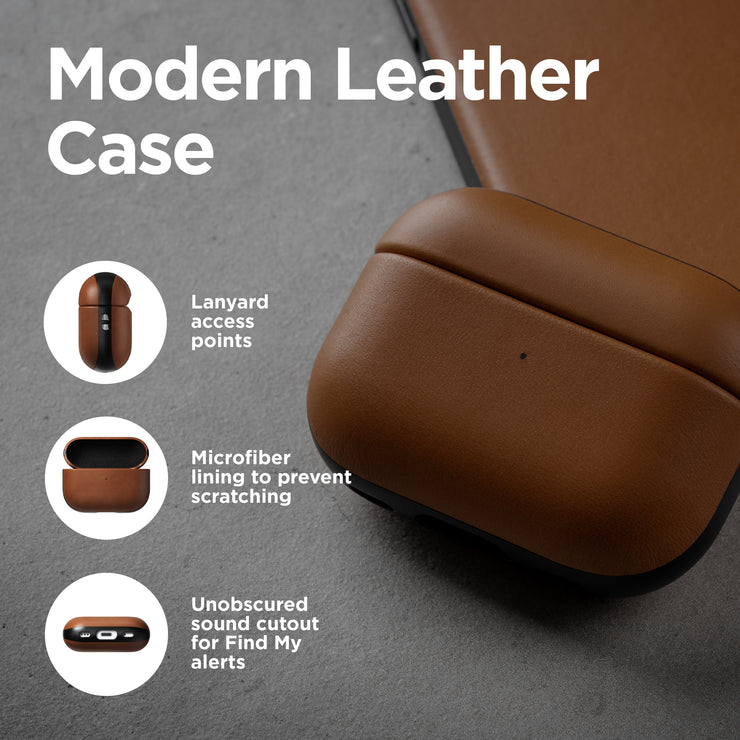 Modern Leather Case - Airpods Pro (2nd gen) | English Tan-C | Nomad Leather