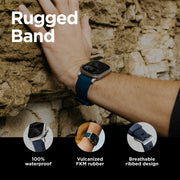 Rugged Band - 46mm/49mm | Atlantic Blue | Black Hardware