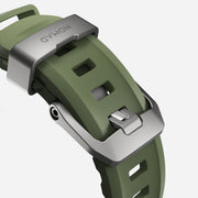 Rocky Point Band for Apple Watch - Close-Up of Breathable FKM Rubber and Titanium Hardware