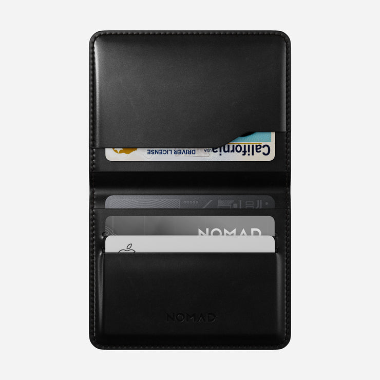 Card Wallet Plus - Black | Horween | Find My