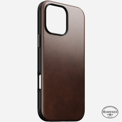 Modern Leather Case - iPhone 16 Pro Max | Rustic Brown | Horween