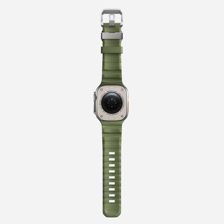 Back View of Rocky Point Band for Apple Watch - Detailed Look at FKM Rubber and Titanium Attachment Points