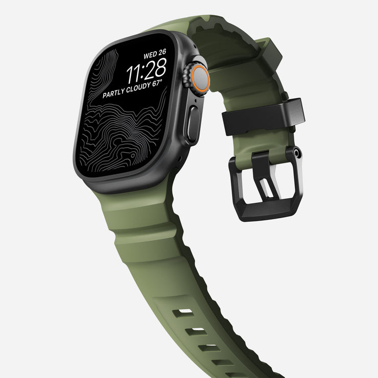 Rocky Point Band for Apple Watch - Titanium Hardware and Ventilation Grooves, Side Profile