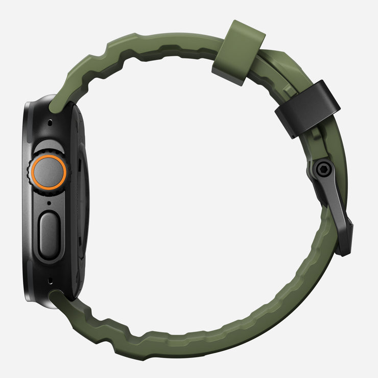 Rocky Point Band for Apple Watch - Lightweight Grade 2 Titanium Hardware and Breathability Grooves, Side View