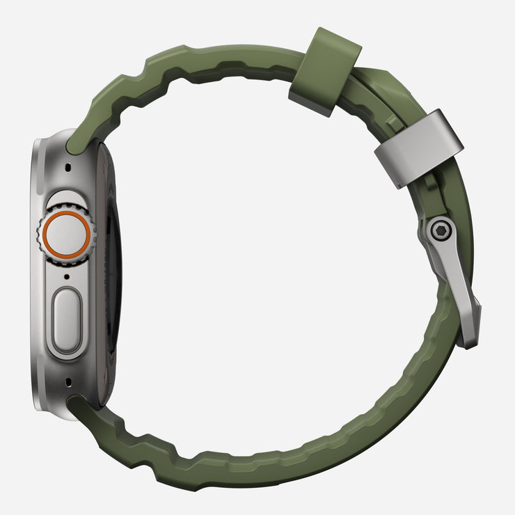 Rocky Point Band for Apple Watch - Ventilation Grooves for Breathability and Grade 2 Titanium Hardware, Side View