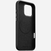 Full back view of the iPhone 16 Pro Max Sport Case in Black, showcasing the protective satin backplate and raised camera ring