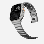 Side view of the 45mm Titanium Band with Natural Hardware, highlighting the elegant design and scratch-resistant coating