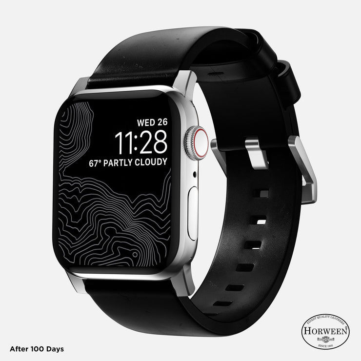 Modern Band - 46mm/49mm | Silver Hardware | Black | Horween