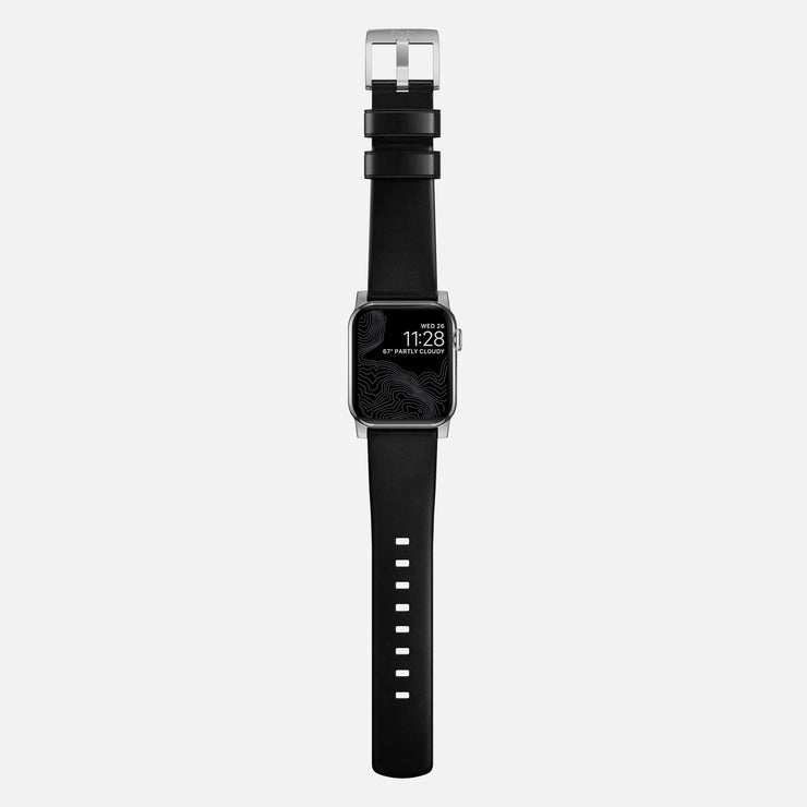 Modern Band - 46mm/49mm | Silver Hardware | Black | Horween