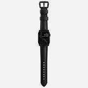 Traditional strap black leather black hardware    